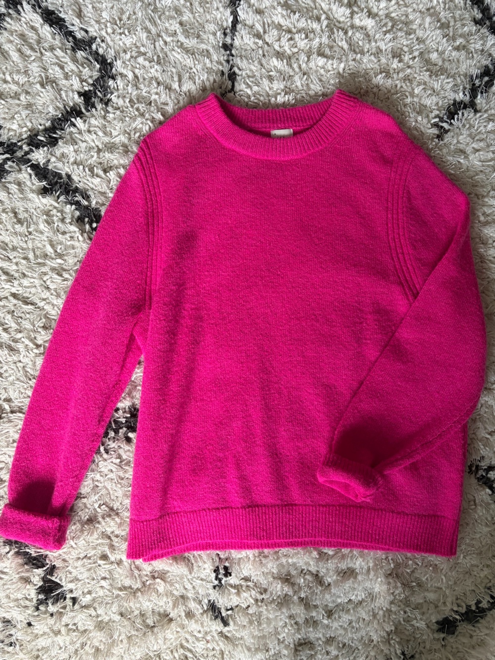 a new day Hot Pink Women's Crewneck Sweater